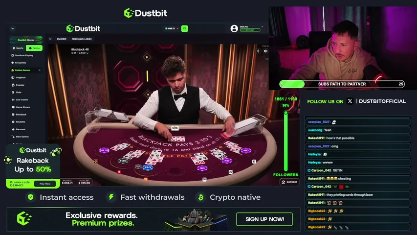dustbit_official playing Slots & Casino - Live Casino Stream