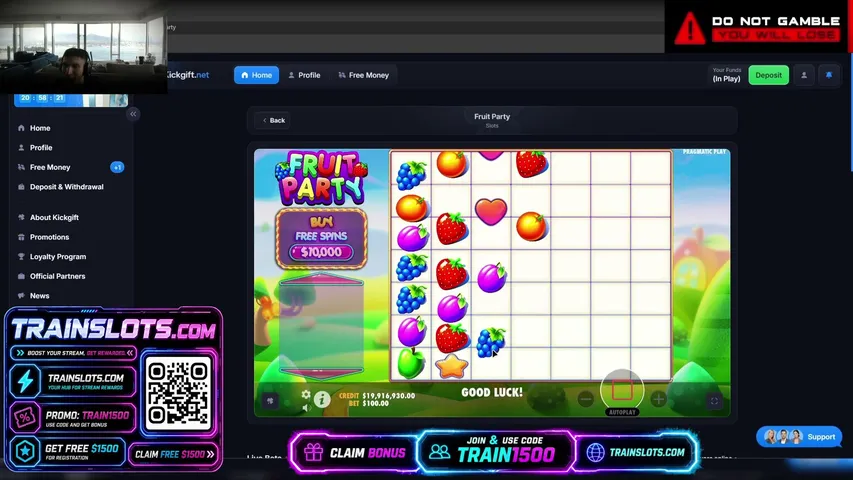 trainwwreckstev playing Slots & Casino - Live Casino Stream