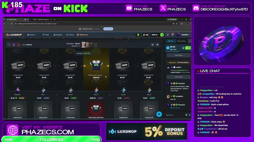 phazecs playing Slots & Casino - Live Casino Stream