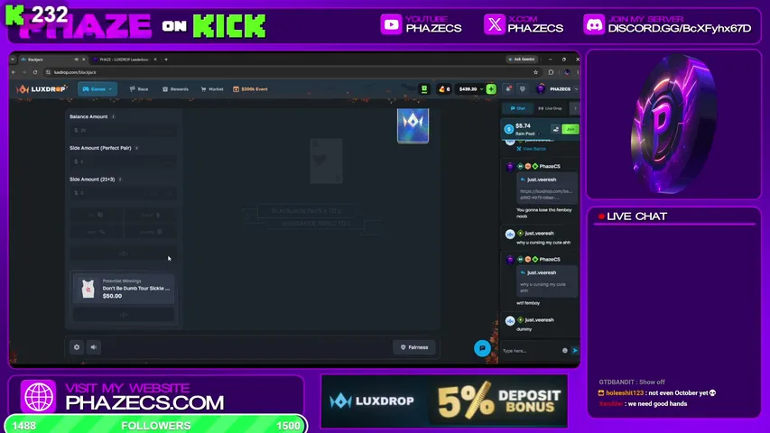 phazecs playing Slots & Casino - Live Casino Stream
