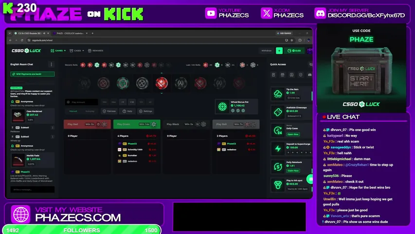 phazecs playing Slots & Casino - Live Casino Stream