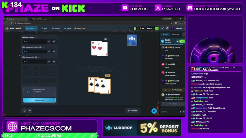 phazecs playing Slots & Casino - Live Casino Stream