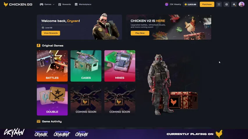 HOPE IS LOW. BETS ARE HIGH!  LETS GOO!!! | !LB | !PackDraw | !CSGOLUCK | !CHICKENGG | CODE: CRYXAN