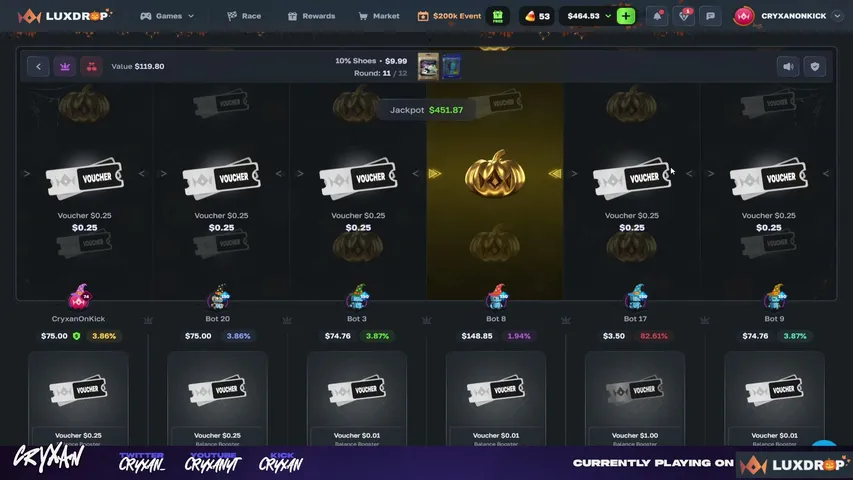 cryxan playing Slots & Casino - Live Casino Stream
