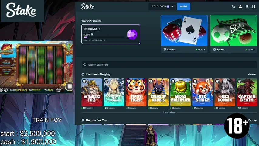 ProdigyDDK playing Slots & Casino - Live Casino Stream