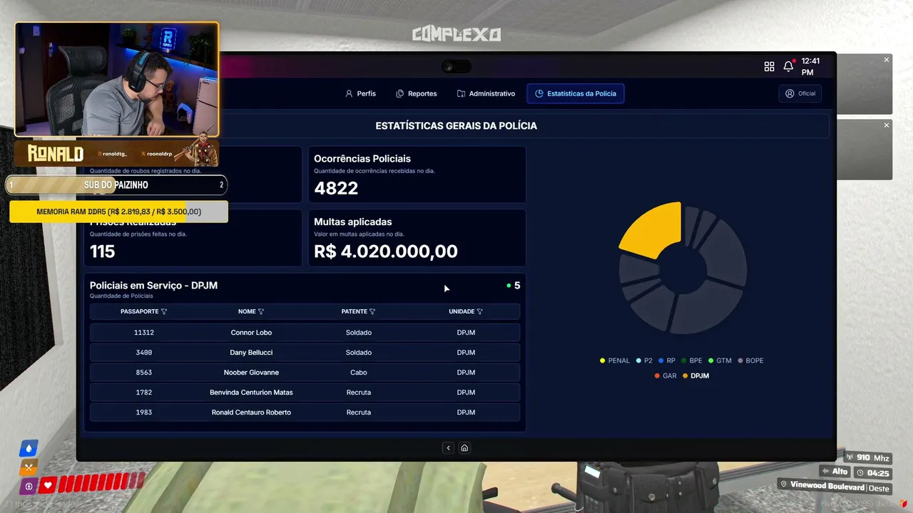 Roonald live stream