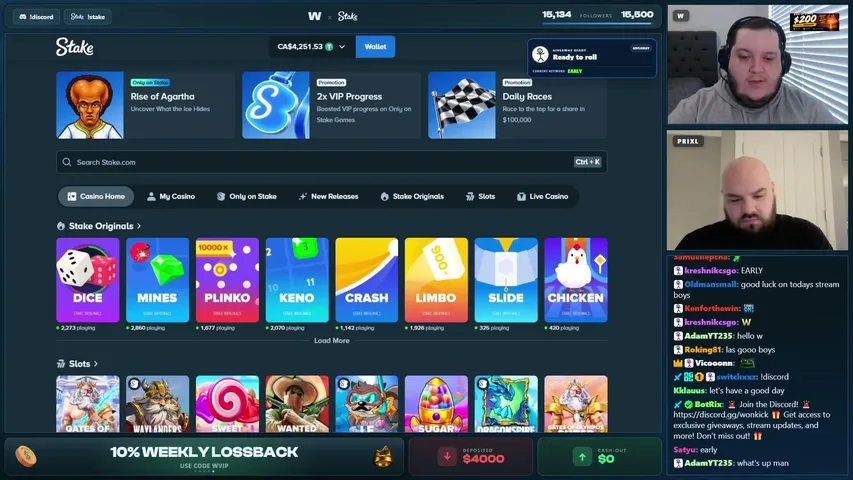 wadesevens playing Slots & Casino - Live Casino Stream