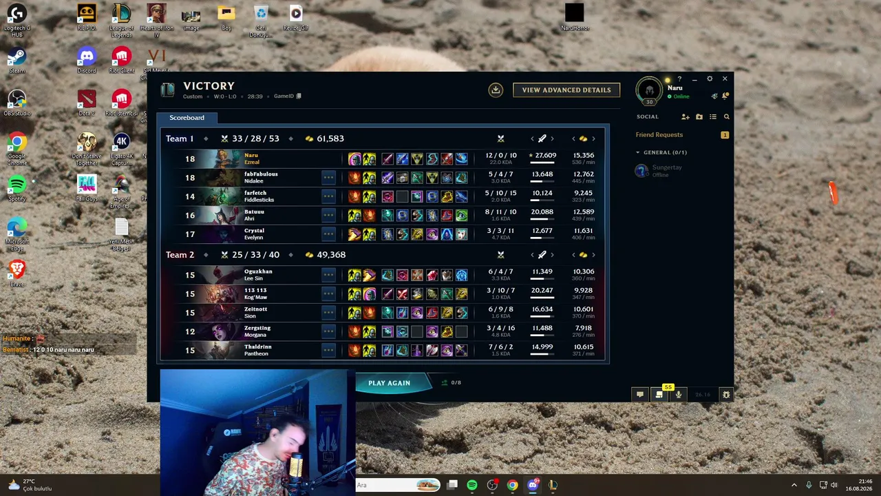 Team Naru 2-1 Team Thaldrin | BO5 | !takım !rakip !pindirim