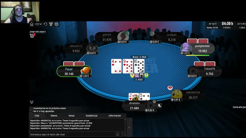 alanparrish7 playing Poker - Live Casino Stream