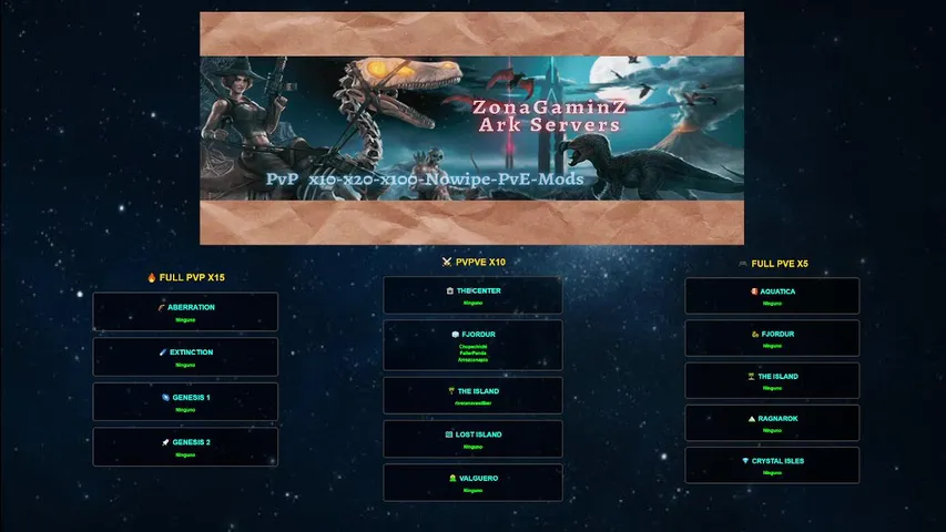 SERVIDOR ARK ASE TODO EN UNO  - FULLPVE - PVPVE - FULLPVP 08/04-V4