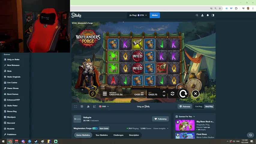 vasheeesh playing Slots & Casino - Live Casino Stream