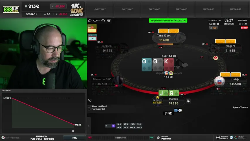 mat3usPT playing Poker - Live Casino Stream