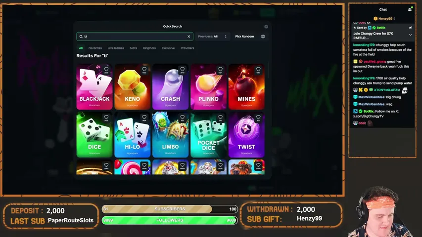 bigchungytv playing Slots & Casino - Live Casino Stream