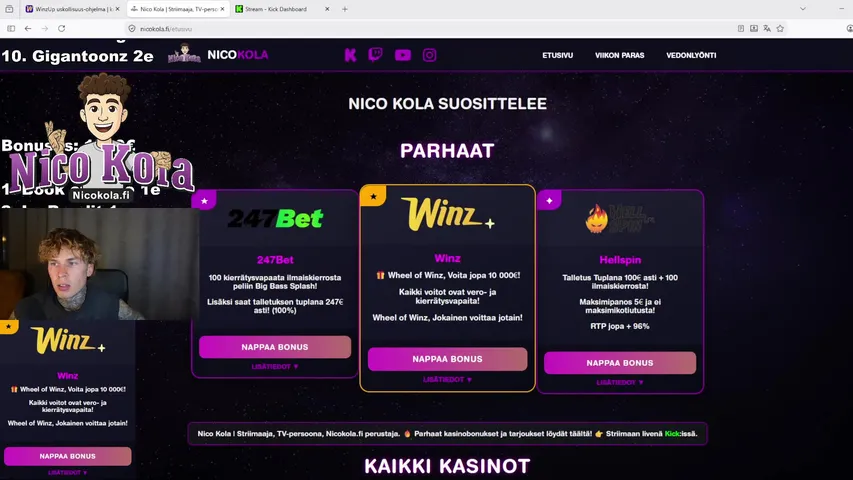 Spessu !Winz 1500€ HUNTTI!🌟Pliis älä mee rakoon... (sormet ristissä)🌟10 000€ Päävoitto Onnenpyörästä -> www.nicokola.fi🌟