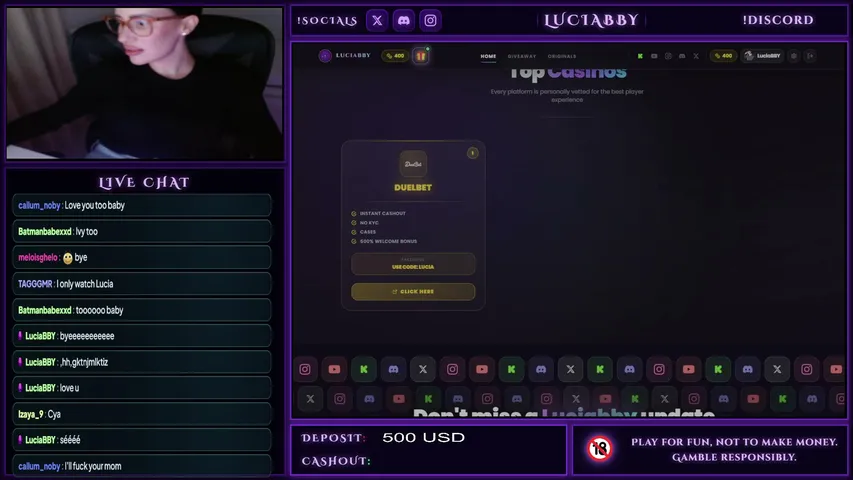 luciabby playing Slots & Casino - Live Casino Stream