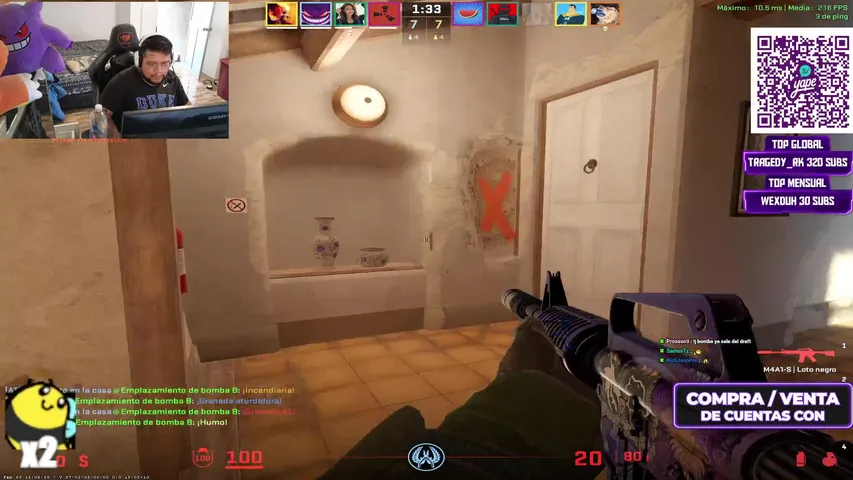 BOMBABET VOLVIO FULL MORADO EN RETOS CS- FARMEA TU POLLO | !Bet365(+18)| !J TTS | !CAMAL