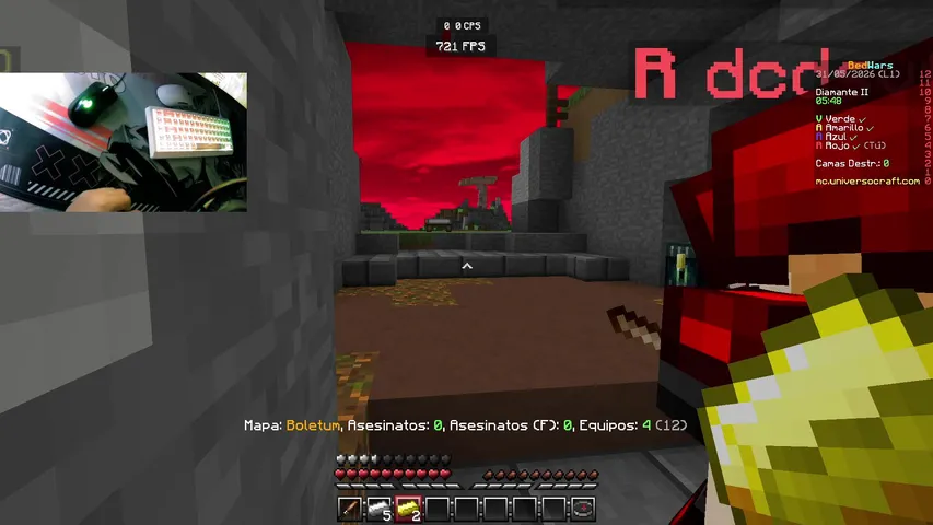 MINECRAFT PVP 1.8 BedWars y minijuegos algo bien musica