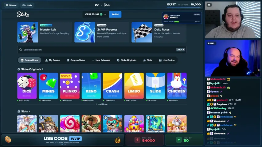 w playing Slots & Casino - Live Casino Stream