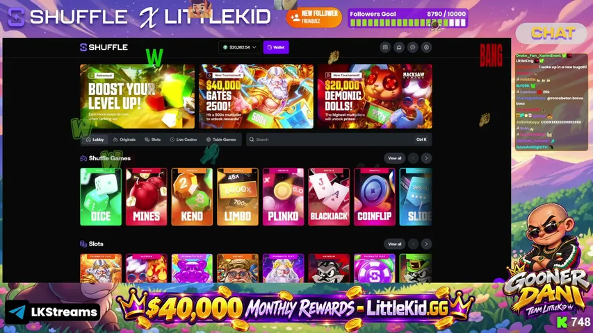 littlekid playing Slots & Casino - Live Casino Stream