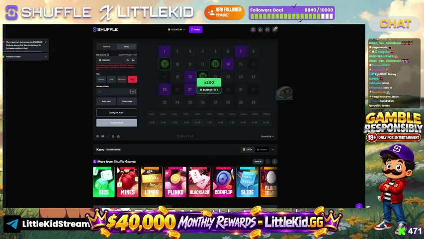 littlekid playing Slots & Casino - Live Casino Stream