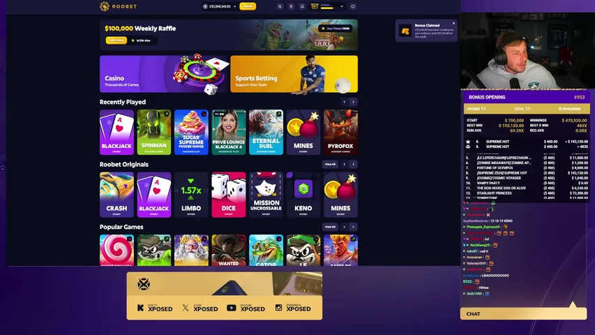 Xposed playing Slots & Casino - Live Casino Stream