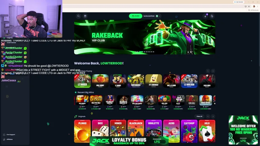 LowTierGod playing Slots & Casino - Live Casino Stream