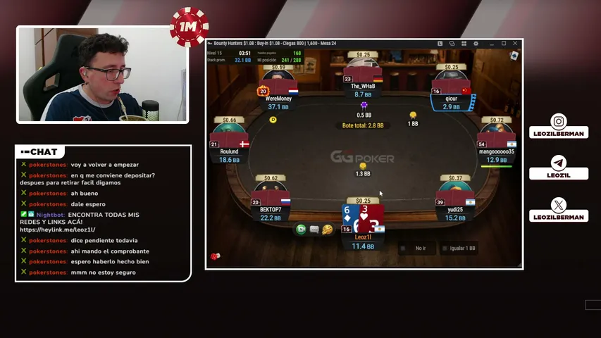 Leoz1l playing Poker - Live Casino Stream