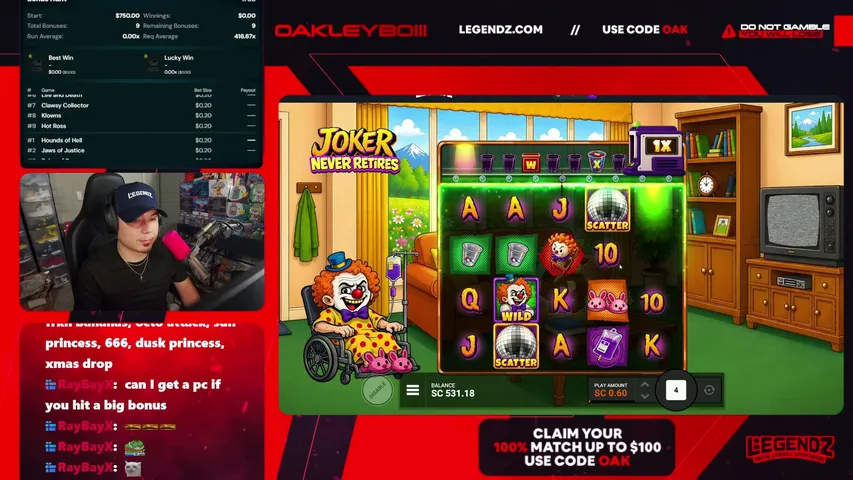 oakleyboiii playing Slots & Casino - Live Casino Stream