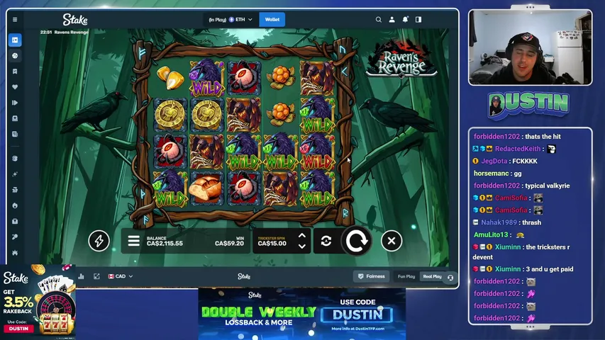 dustin playing Slots & Casino - Live Casino Stream
