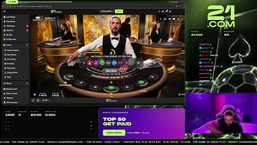 jynx7rs playing Slots & Casino - Live Casino Stream