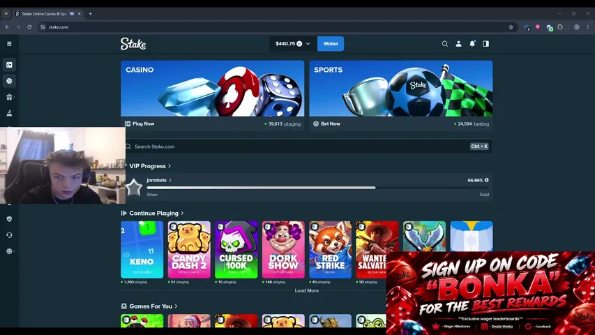 oscar-dude playing Slots & Casino - Live Casino Stream