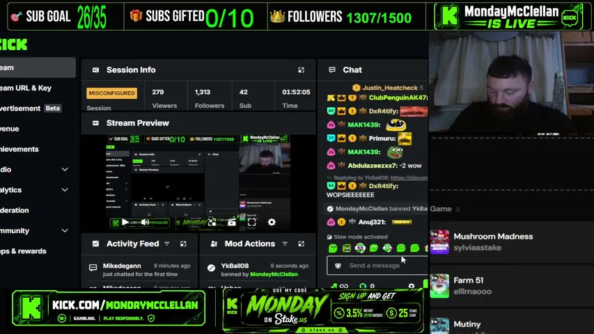 mondaymcclellan playing Slots & Casino - Live Casino Stream