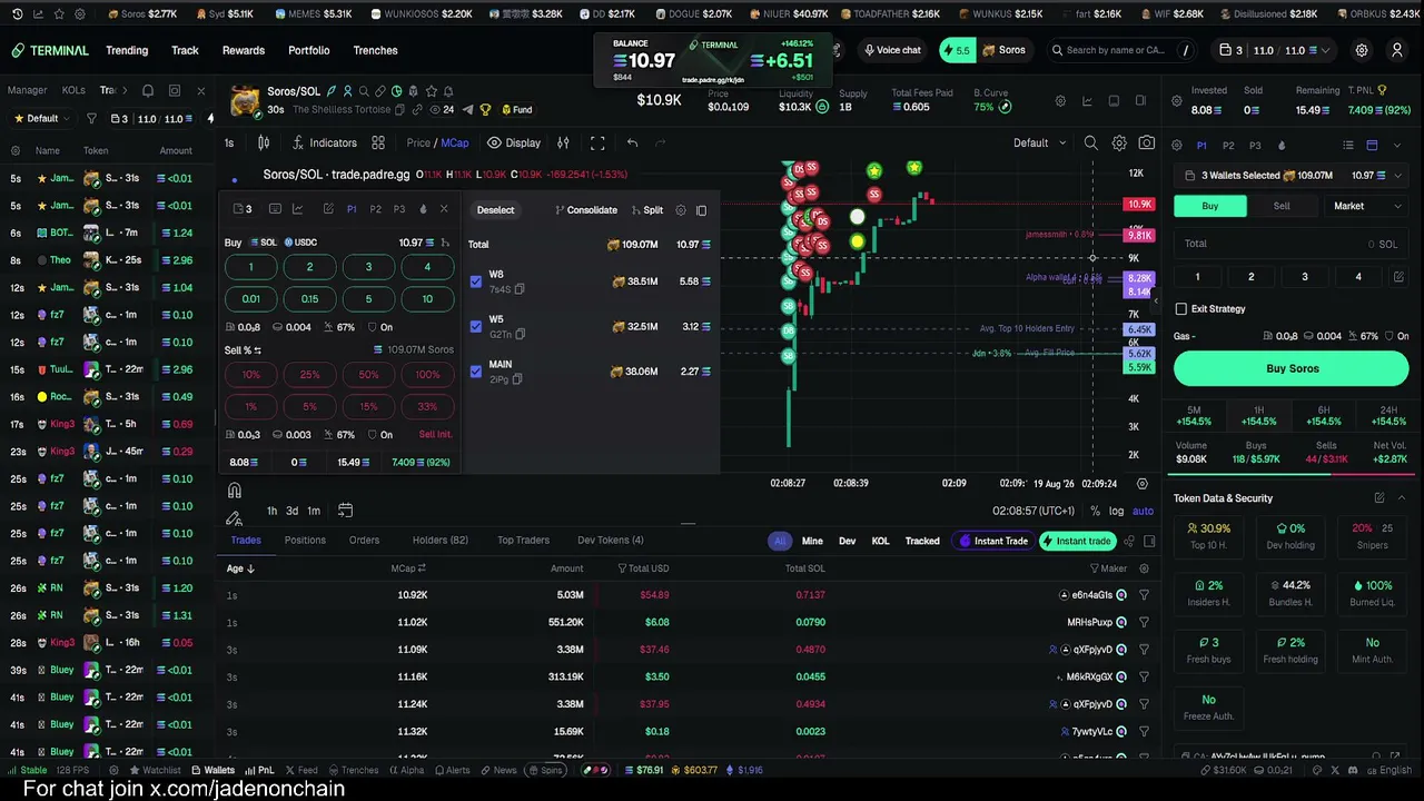 JadenOnChain live