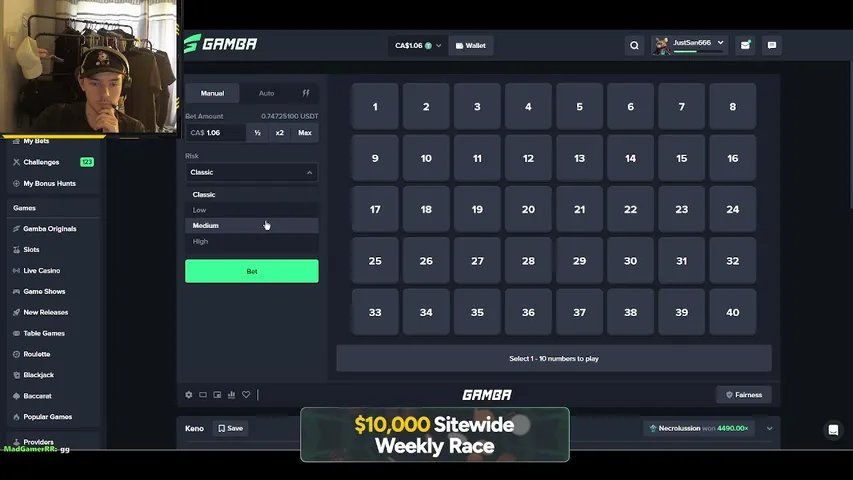 justsan666 playing Slots & Casino - Live Casino Stream
