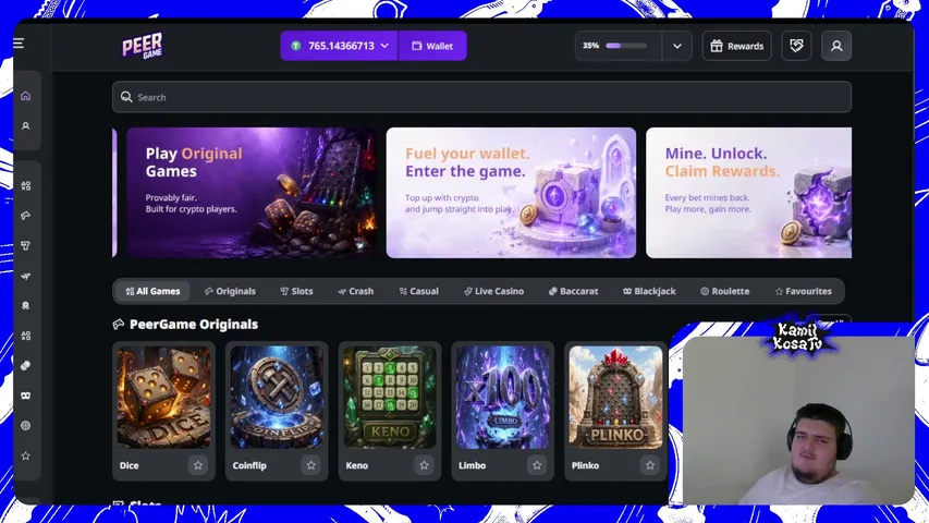 KamilKosaTv playing Slots & Casino - Live Casino Stream