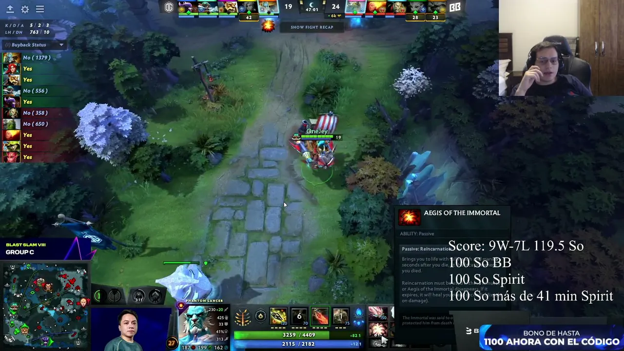 MatthewDota — BLAST SLAM Vlll - DEBUT DE TOPSON | OG vs BB - Spirit vs 1w | 1xBet - Código: GOTTO1X