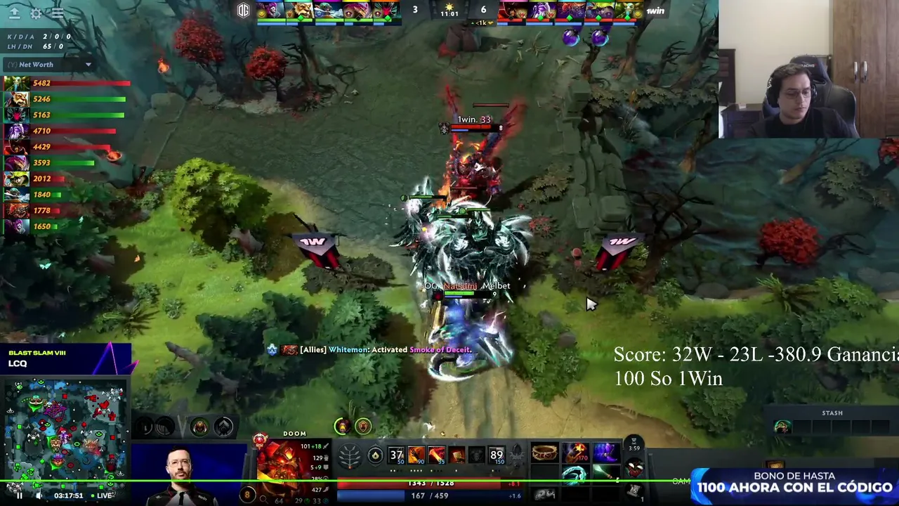 MatthewDota — BLAST SLAM Vlll | OG vs 1w - LGD (Wits) vs Gamer Legion | 1xBet - Código: GOTTO1X