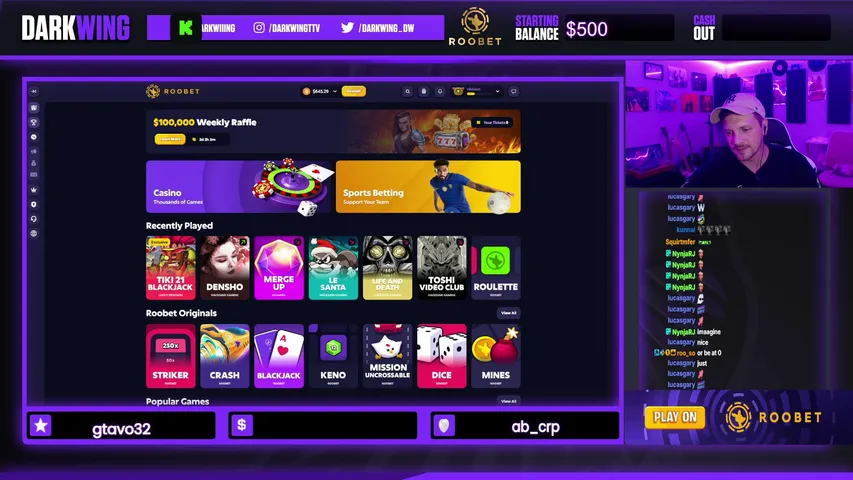 darkwing playing Slots & Casino - Live Casino Stream