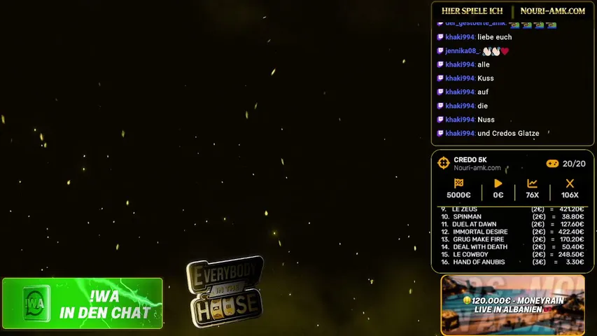 Slots
JETZT LIVE!!!! NOURI mit 10K Highroll !SR in den CHAT ! Und einem 5K opening Wir schütteln heute den Salat mal richtig durch