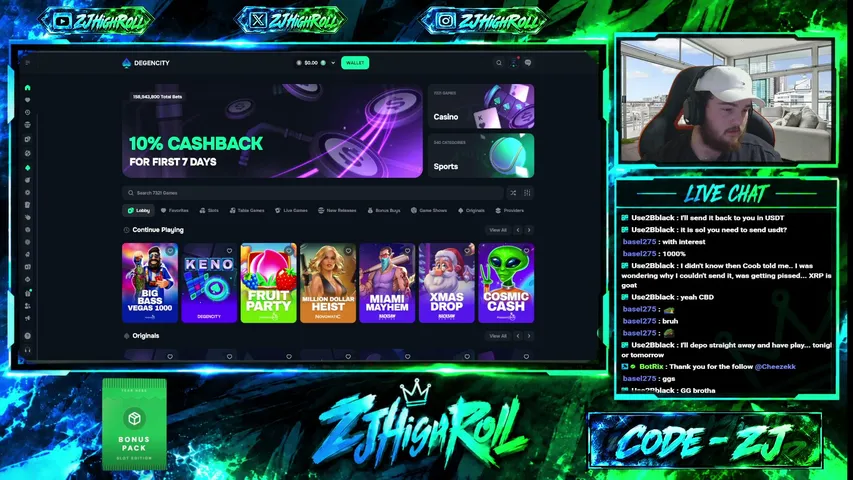 zjhighroll playing Slots & Casino - Live Casino Stream