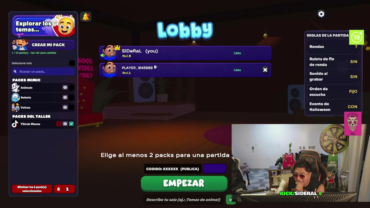 SiDeRaL — JUGANDO MIMIC PARTY CON STREAMERS INTERNACIONALES !