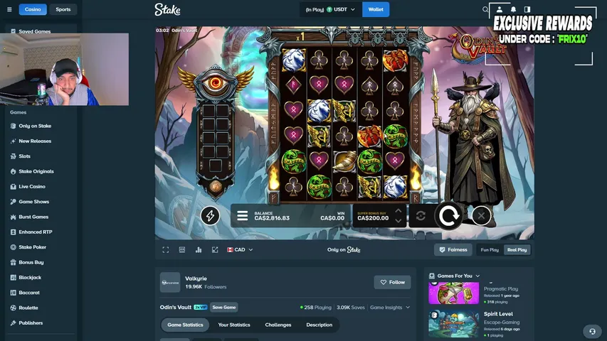 frixen1 playing Slots & Casino - Live Casino Stream