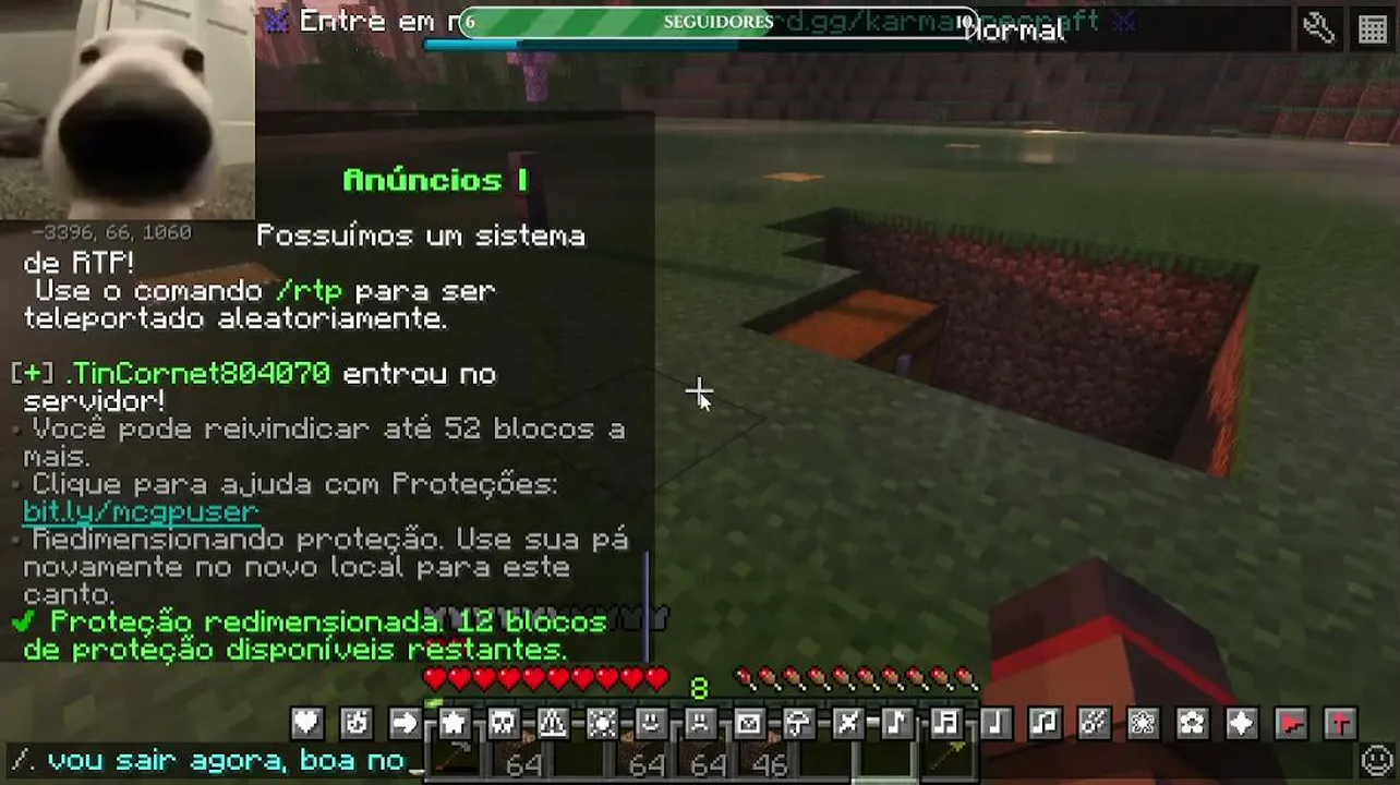 minecraft server 26.2 ⭐
bora jogar um minezinho!!! 🤩
ip: karma.net.br