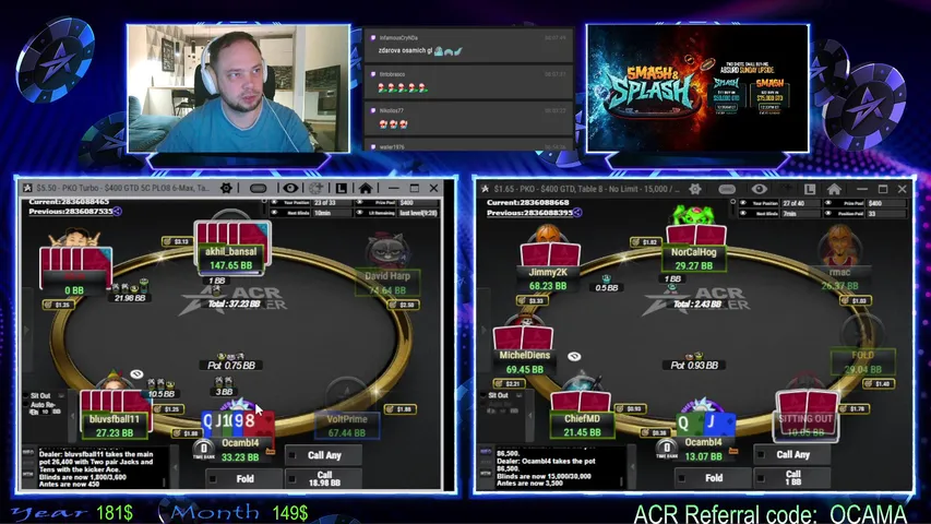 Ocambl4 playing Poker - Live Casino Stream