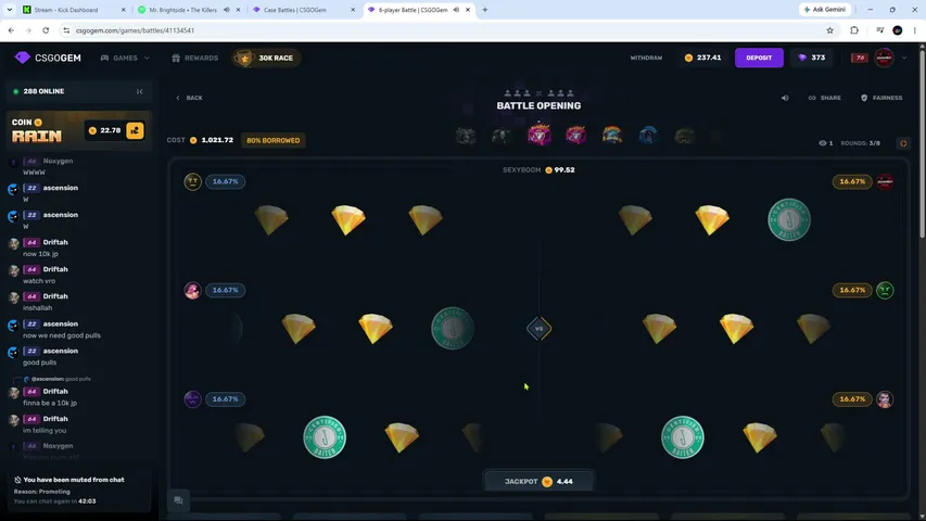degengambles-1 playing Slots & Casino - Live Casino Stream
