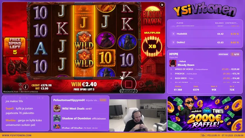 Ysivitonen playing Slots & Casino - Live Casino Stream