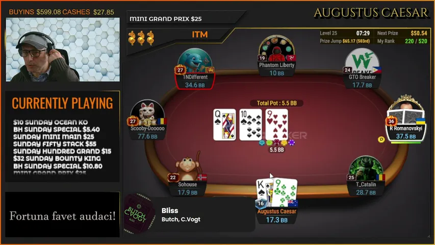 AugustusCaesarPoker playing Poker - Live Casino Stream