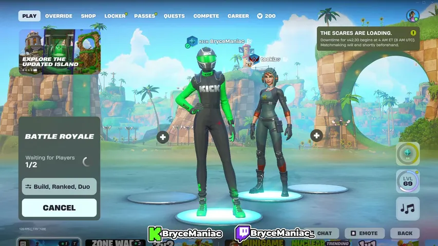 brycemaniac playing Fortnite - Live Casino Stream