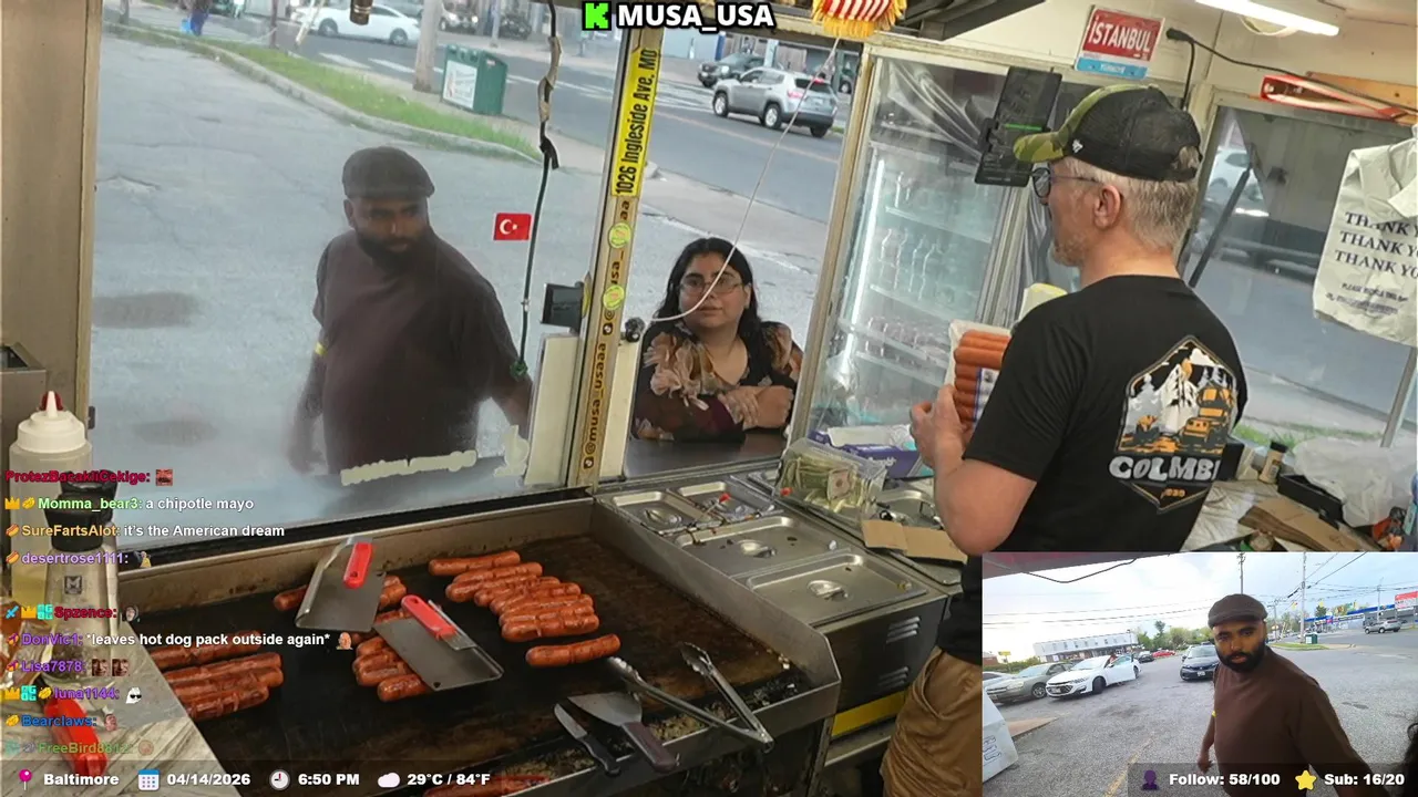 🇺🇸🇹🇷 Baltimore Street Food w/ytlosman |📍Maryland, USA | !tip, !blerp, !mediareq, !location