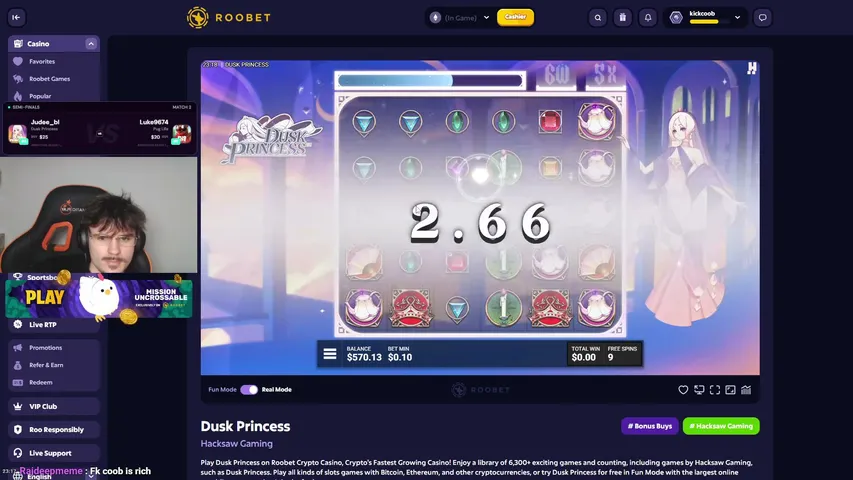 heycoob playing Slots & Casino - Live Casino Stream